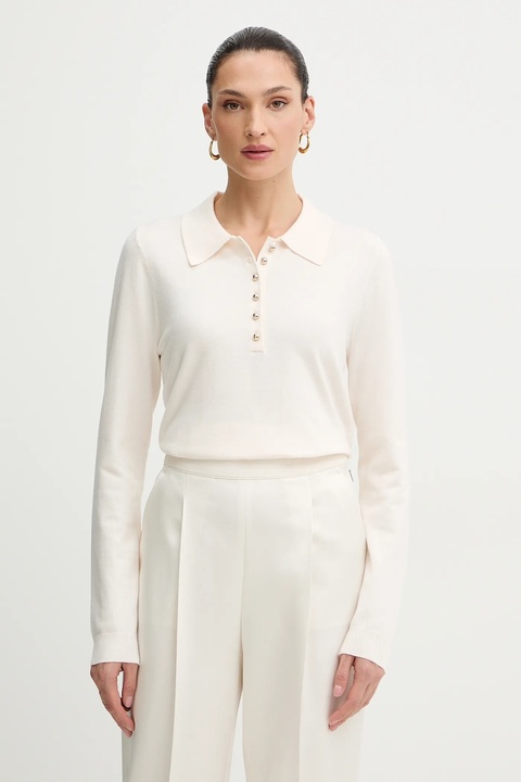 Morgan sweter damski kolor beżowy lekki MPOLI - zdjęcie produktu nr 1