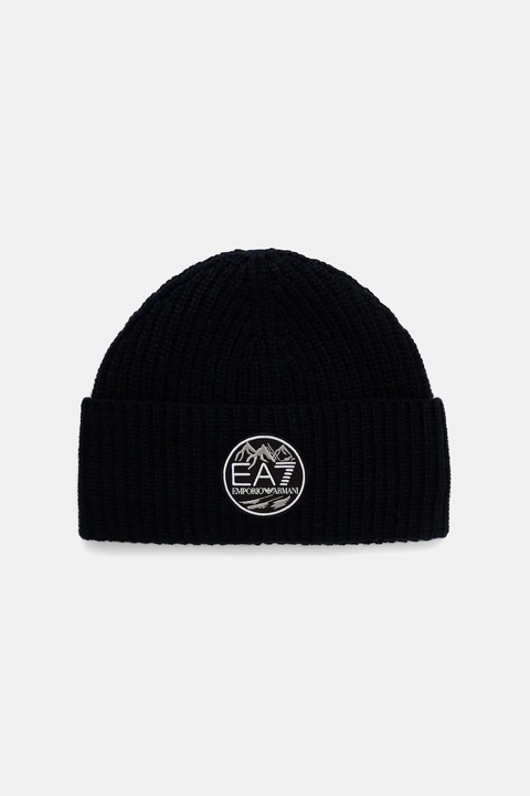 EA7 Emporio Armani czapka z dodatkiem wełny kolor granatowy AF18020.7X000243 - zdjęcie produktu nr 1