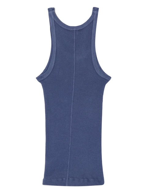 RE/DONE ribbed cotton scoop neck tank top - Blue - zdjęcie produktu nr 2