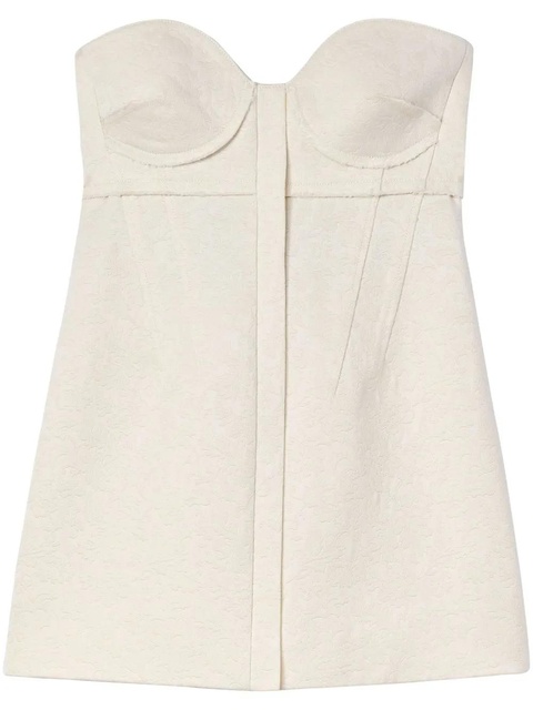 Proenza Schouler patterned-jacquard bustier top - Neutrals - zdjęcie produktu nr 1