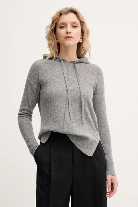 Marella sweter z domieszką wełny Emme by Marella damski kolor szary lekki 2525366011200 - zdjęcie produktu nr 1