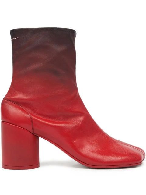 MM6 Maison Margiela leather ankle boots - Red - zdjęcie produktu nr 2