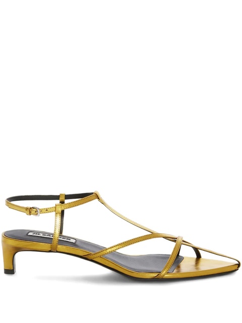 Jil Sander ankle-strap leather sandals - Yellow - zdjęcie produktu nr 1