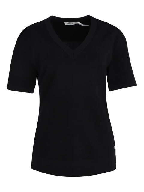 Simkhai pleated V-neck blouses - Black - zdjęcie produktu nr 1