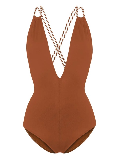 ERES Pirouette V-neck swimsuit - Brown - zdjęcie produktu nr 1