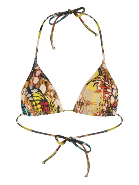 Jean Paul Gaultier Printed Tie bikini top - Neutrals - zdjęcie produktu nr 1