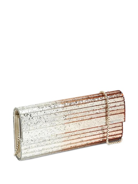 Jimmy Choo small glitter-embellished clutch - Silver - zdjęcie produktu nr 2