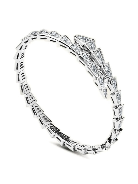 Bvlgari 18k white gold slim Serpenti Viper diamond bracelet - Silver - zdjęcie produktu nr 2