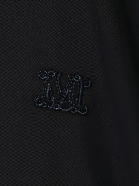 Max Mara embroidered-logo long-sleeve shirt - Black - zdjęcie produktu nr 2
