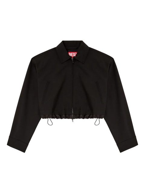 Diesel J-TING cropped zip-front jacket - Black - zdjęcie produktu nr 1