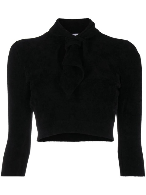 The Attico Catlin cut-out cropped jumper - Black - zdjęcie produktu nr 1