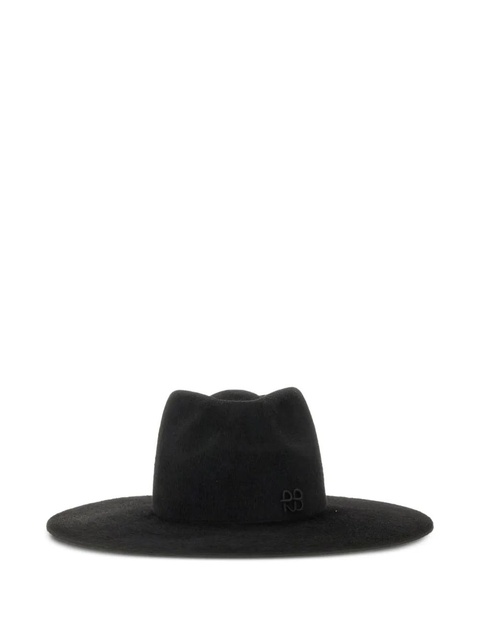 Ruslan Baginskiy logo-detail felt fedora hat - Black - zdjęcie produktu nr 1