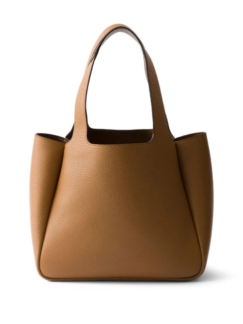 Prada small leather tote bag - Brown - zdjęcie produktu nr 2