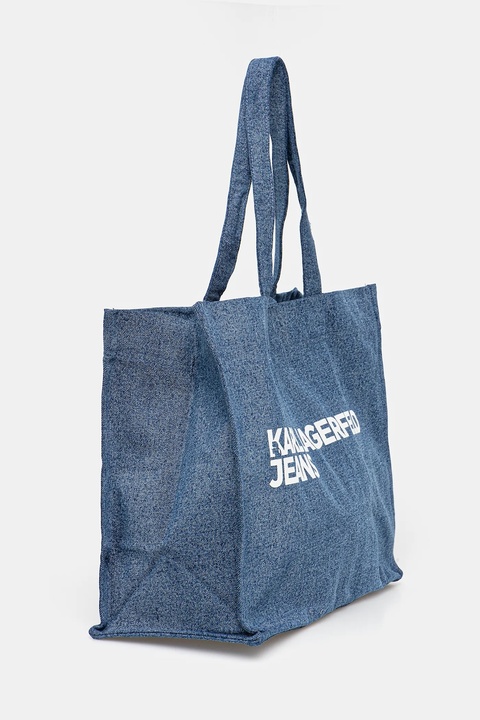 Karl Lagerfeld Jeans torebka bawełniana kolor niebieski A3W50069 - zdjęcie produktu nr 2