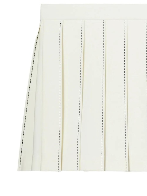 Tory Burch pleated mini skirt - White - zdjęcie produktu nr 2