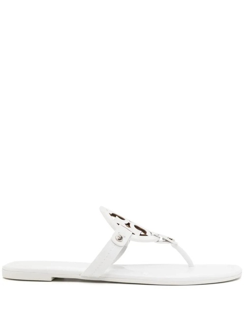 Tory Burch Miller cut-out leather flip-flops - White - zdjęcie produktu nr 1