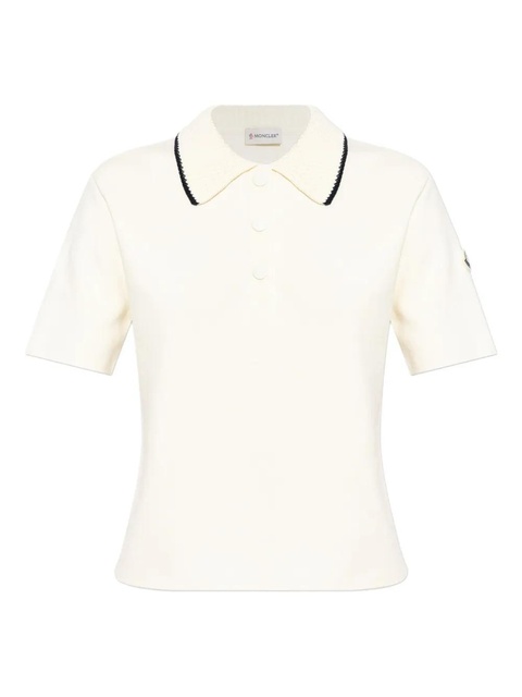 Moncler contrast stripe polo shirt - Neutrals - zdjęcie produktu nr 1