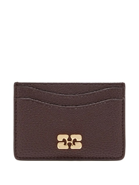 GANNI Bou logo card holder - Brown - zdjęcie produktu nr 1