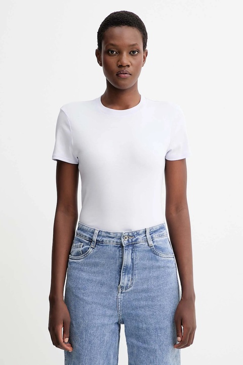 Calvin Klein t-shirt bawełniany damski kolor fioletowy LV044C216G - zdjęcie produktu nr 1