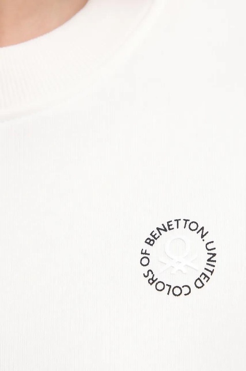 United Colors of Benetton bluza damska kolor biały z nadrukiem 31NB3M07K - zdjęcie produktu nr 2