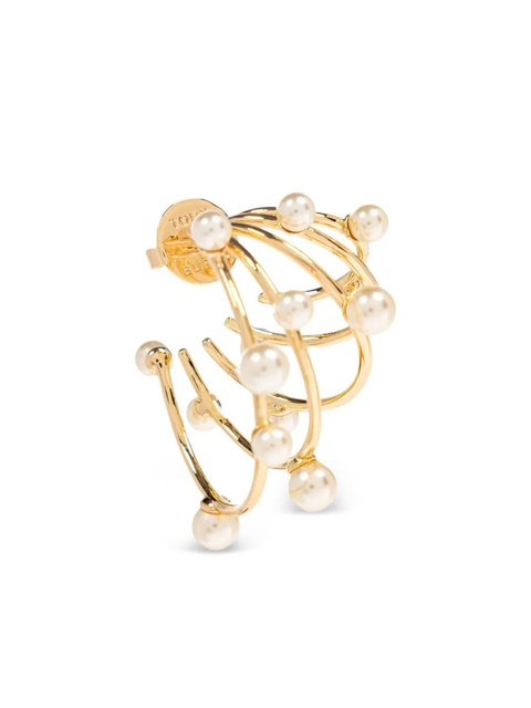 Tory Burch faux-pearl-embellished earrings - Gold - zdjęcie produktu nr 2