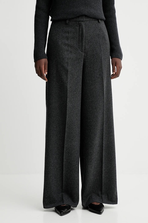 Marc O'Polo spodnie damskie kolor szary szerokie high waist 509020810149 - zdjęcie produktu nr 1