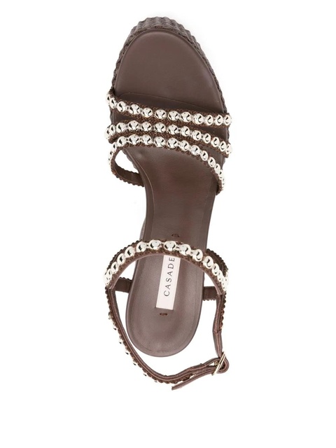 Casadei 120mm Isa Studsway platform sandals - Brown - zdjęcie produktu nr 2