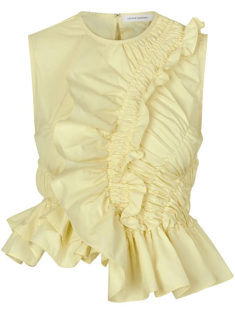Cecilie Bahnsen Geo ruffled top - Yellow - zdjęcie produktu nr 1