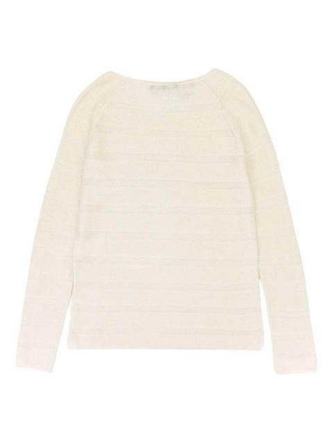 Loro Piana scoop-neck cashmere sweater - White - zdjęcie produktu nr 2