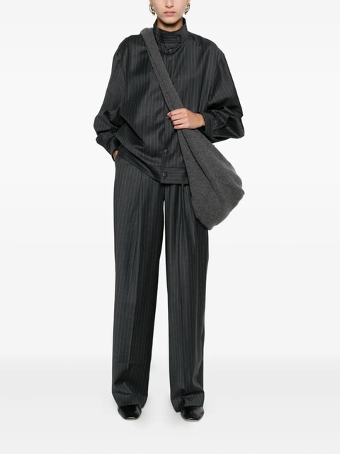 Aya Muse pinstriped bomber jacket - Grey - zdjęcie produktu nr 1