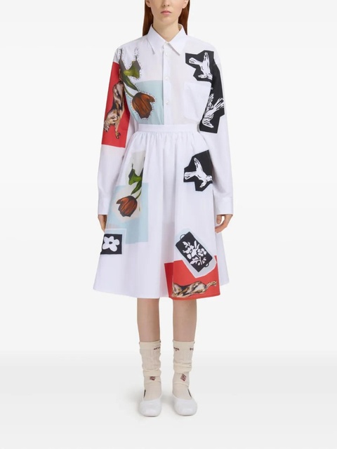 Marni patchwork-design midi skirt - White - zdjęcie produktu nr 2