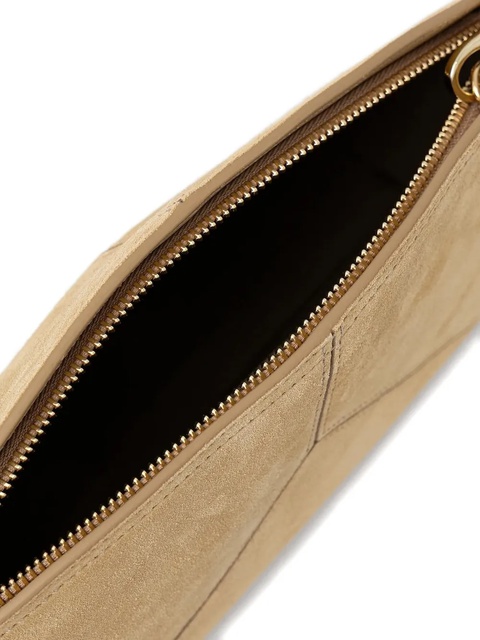 Victoria Beckham suede panelled clutch bag - Neutrals - zdjęcie produktu nr 2