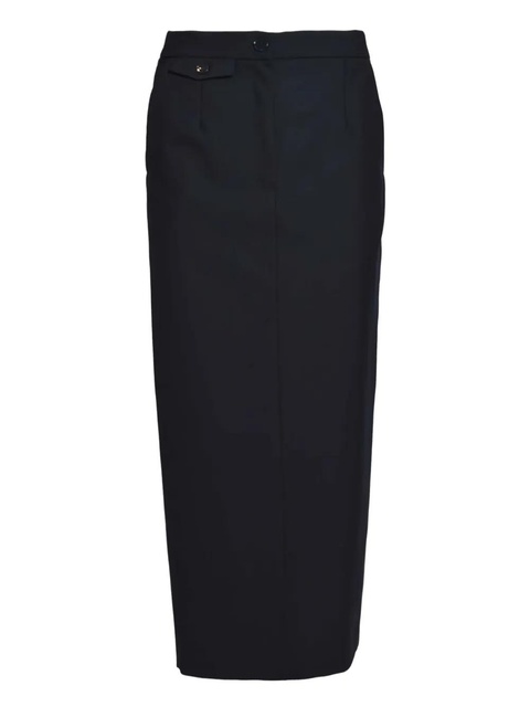 SOLOTRE button pocket midi skirt - Blue - zdjęcie produktu nr 1