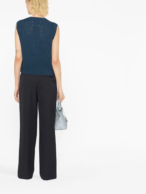 Maison Margiela basket-weave sleeveless sweatshirt - Blue - zdjęcie produktu nr 1