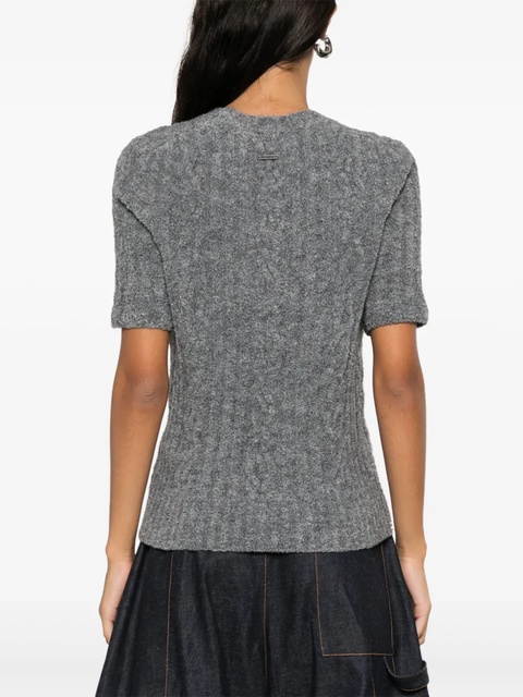JW Anderson cable-knit short sleeve T-shirt - Grey - zdjęcie produktu nr 2