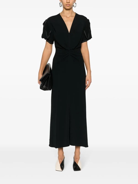 Victoria Beckham gathered-detail dress - Black - zdjęcie produktu nr 1