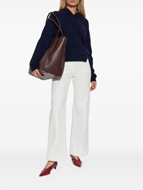 Victoria Beckham high-neck split-hem sweater - Blue - zdjęcie produktu nr 2