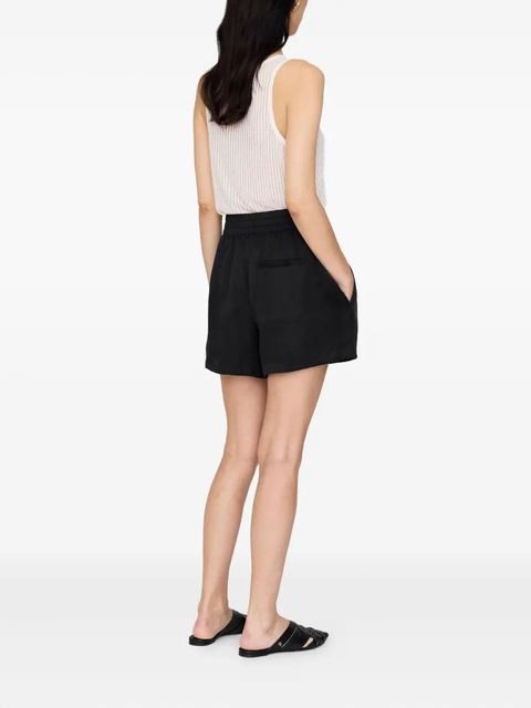 ANINE BING Kam elasticated-waist shorts - Black - zdjęcie produktu nr 2