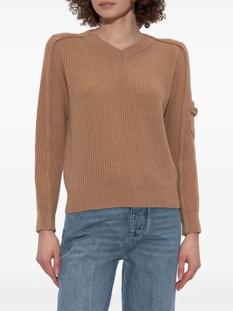 Victoria Beckham ribbed sweater - Neutrals - zdjęcie produktu nr 1
