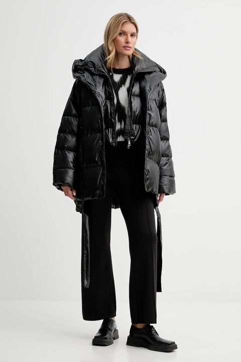 Calvin Klein spodnie damskie kolor czarny proste high waist LV044D368G - zdjęcie produktu nr 2