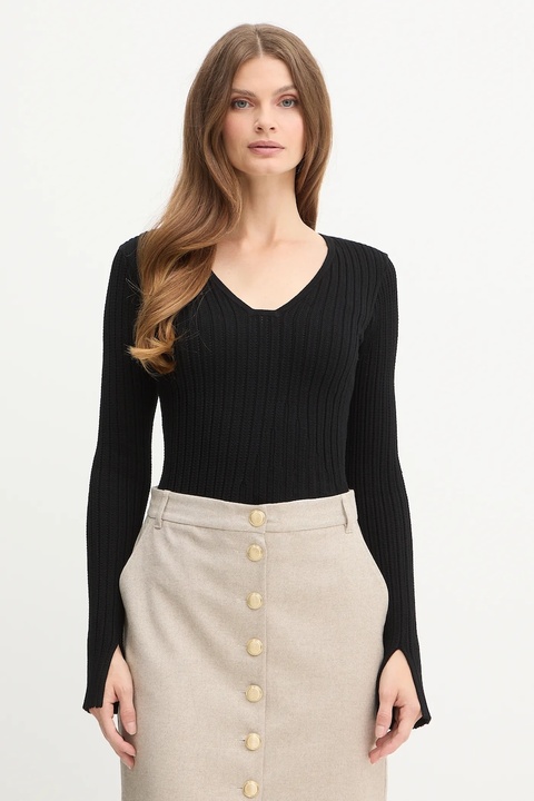 BOSS sweter damski kolor czarny lekki 50547913 - zdjęcie produktu nr 1
