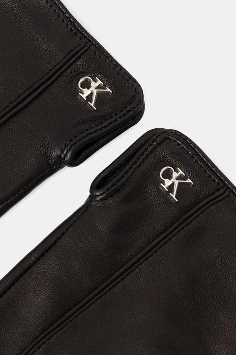 Calvin Klein rękawiczki skórzane damskie kolor czarny LV04F9011G - zdjęcie produktu nr 2