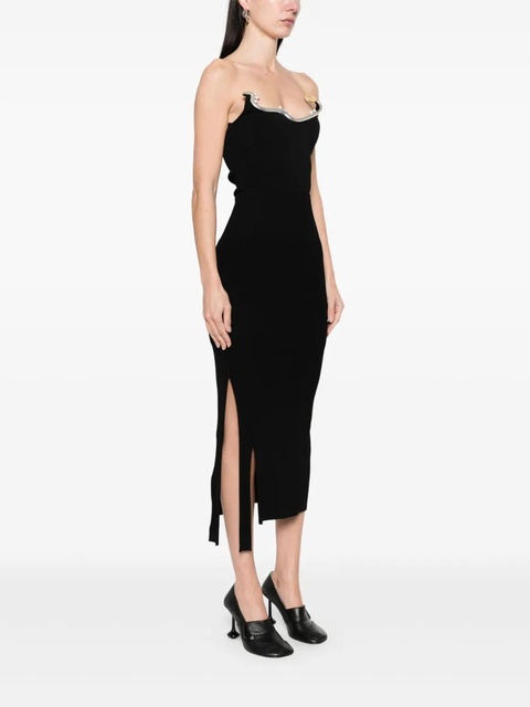 Victoria Beckham ribbed midi skirt - Black - zdjęcie produktu nr 2