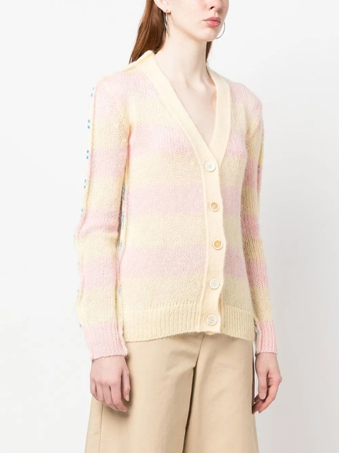 Marni stripe-pattern cardigan - Yellow - zdjęcie produktu nr 2