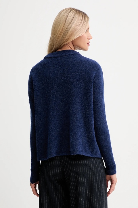Sessun sweter z dodatkiem wełny z alpaki damski kolor granatowy lekki 25109019 - zdjęcie produktu nr 2