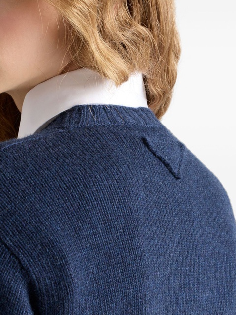 Prada ribbed Re-Cashmere sweater - Blue - zdjęcie produktu nr 2