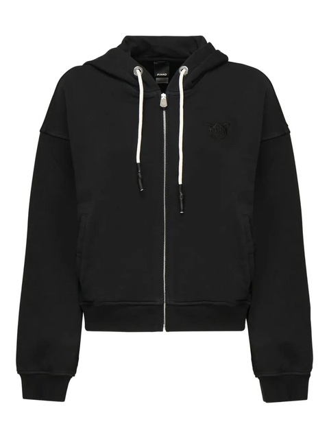 PINKO embroidered logo zip-up hoodie - Black - zdjęcie produktu nr 1