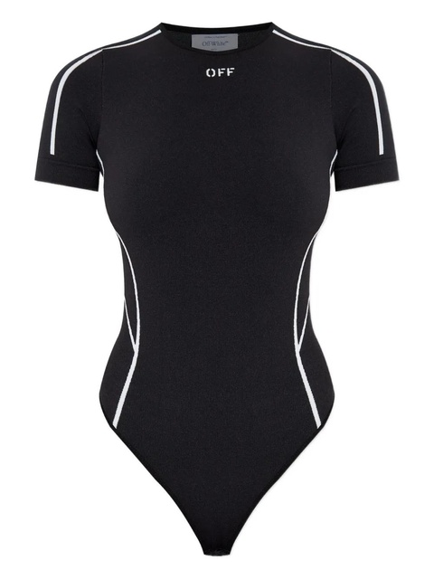 Off-White crew-neck short-sleeve bodysuit - Black - zdjęcie produktu nr 1