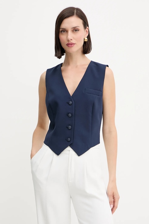 Guess kamizelka THEOLINE kolor granatowy jednorzędowa W5YH55 WGHC2 - zdjęcie produktu nr 1