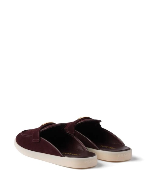 Prada triangle-logo mules - Red - zdjęcie produktu nr 2